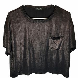 Wild Fable Metallic Cropped Top